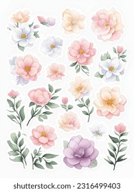 Watercolor dusty pink floral seamless pattern for fabric. Watercolor rose pattern repeat floral background for apparel, wallpaper, wrapping paper, home decor