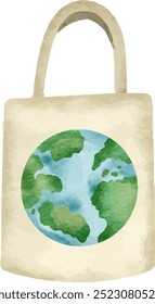 Watercolor Earth Day Element Illustration. Save the Earth. Globe. Earth Day. Ecology