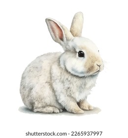 watercolor easter bunny rabbit