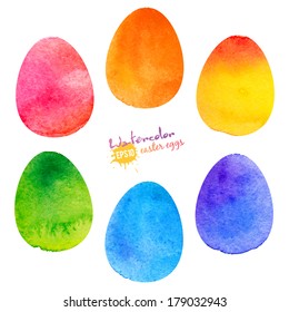 Watercolor easter eggs