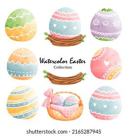 Watercolor Easter, Happy Easter. Happy Spring. Vector illustration