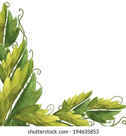 watercolor eco leaf 