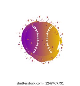 Watercolor effect of a baseball ball. Vector illustration design