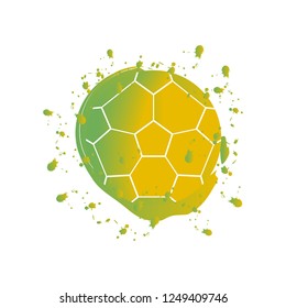 Watercolor effect of a soccer ball. Vector illustration design