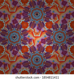 Watercolor effect. Vector pattern. Organic elements. Botanical seamless pattern.
