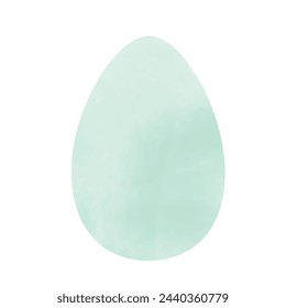 Watercolor egg silhouette. Vector illustration isolated on white background, template for poster, icon, card, logo, label.