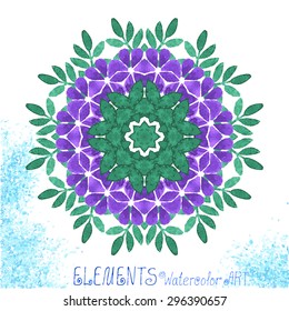 Watercolor element. Vector art for design.