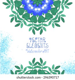 Watercolor element. Vector art for design.