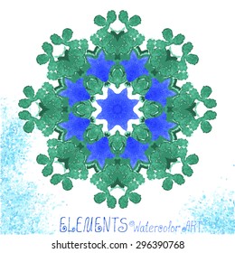 Watercolor element. Vector art for design.