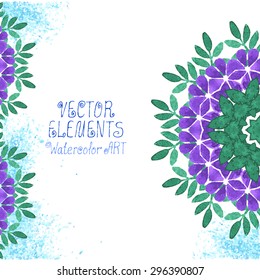Watercolor element. Vector art for design.