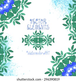 Watercolor element. Vector art for design.