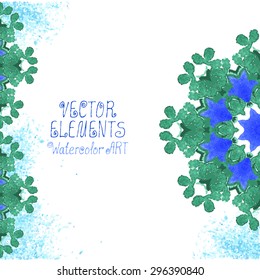 Watercolor element. Vector art for design.
