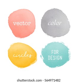 Watercolor elements for design