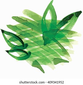 Watercolor elements for design. Abstract watercolor hand paint texture. Vector illustration