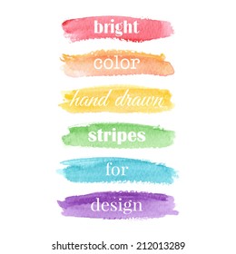 Watercolor Elements For Design. Vector Illustration