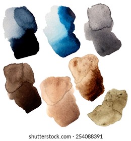 Watercolor elements for design. Vector illustration