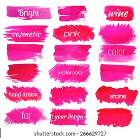 Watercolor elements for design. Vector illustration
