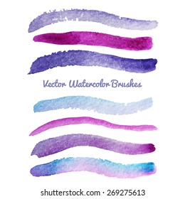 Watercolor elements for design. Vector illustration