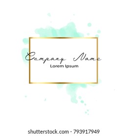 Watercolor elements for design vector illustration logo