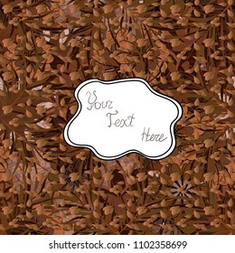 Watercolor exotic leaves and flowers background. Hand painted vivid natural illustration for modern design. Vector art. Paper on brown, white and black background. Water color tropical floral painting