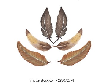 Watercolor Feathers