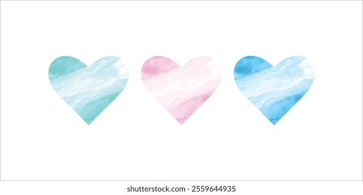 Watercolor filled love heart shape for valentine day celebration
Watercolor Filled Love Heart Shapes for Valentine’s Day Celebration
