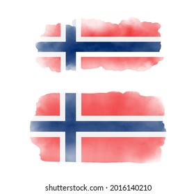 Fondo del indicador de color de agua. Bandera de Noruega.