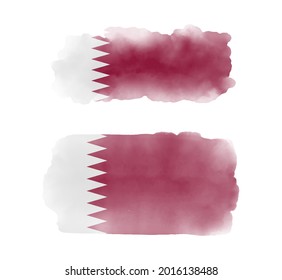 Fondo del indicador de color de agua. Bandera de Qatar.