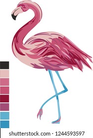 watercolor Flamingo vector