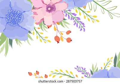 Watercolor Floral background