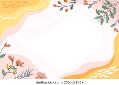 watercolor floral background. Abstract art background vector. Luxury minimal style wallpaper. art flower and botanical leaves. floral background for banner, poster, packaging. Vector Illustration.