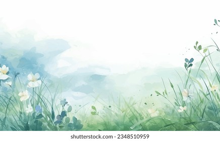 Watercolor floral background, pattern, texture. For design, pastel colors