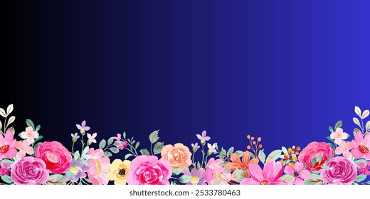 Watercolor floral background, pattern, texture. For design, pastel colors