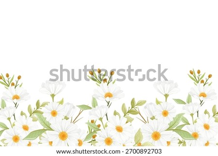 Watercolor floral background, pattern, texture, hand drawn, frame, template