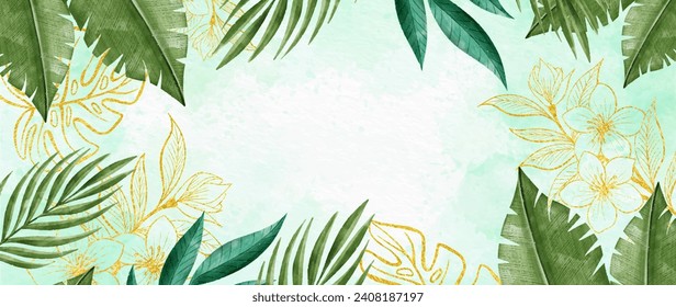 Watercolor floral background vector design in eps 10