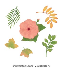 Watercolor Floral and Botanical Elements Collection. Perfect for DIY wedding invitations, greeting cards, scrapbooking, textile design, packaging, and digital projects.