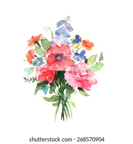 Watercolor Floral Bouquet