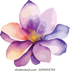 Watercolor floral bouquet isolated on white background, Watercolor flower collection