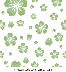Watercolor floral colored seamless pattern. Vector illustration