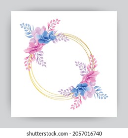 
Watercolor floral composition. Romantic set of hand drawn plants, berries and flowers for design.
 Vector background for invitation, wedding and greeting cards.