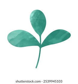 Watercolor floral element. Floral element design asset