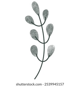 Watercolor floral element. Floral element design asset