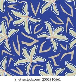 Estampados de tela floral de acuarela. Decoración abstracta de la planta. Fondo repetible del jardín botánico. Ilustración vectorial