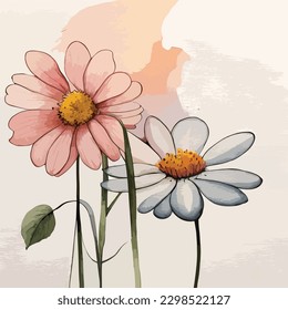 Watercolor Floral Flower Arts, Clip art, botanical plant design