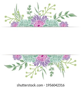 Watercolor Floral Flower Decoration Set and Arrangement