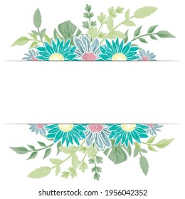 Watercolor Floral Flower Decoration Set and Arrangement