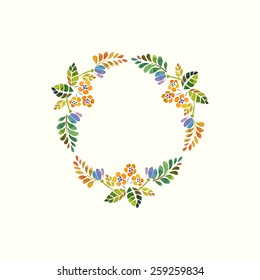 watercolor floral frame