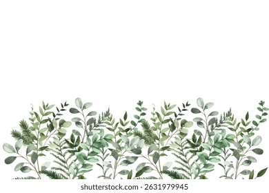 Watercolor floral frame background. Illustration isolated on white background.