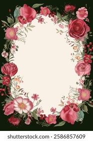 Watercolor floral frame, with a delicate arrangement of yellow and purple flowers and leaves.