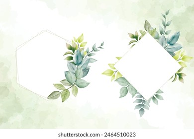 Aquarell Blumenrahmen Vorlage Design Kollektion
